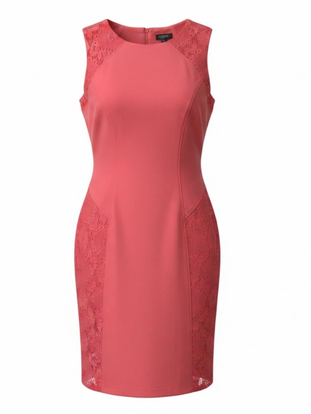 Adrianna Papell NWT Pink Coral Lace Panel Sheath Dress Plus Size 18 Cocktail